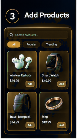 Add catalogue products to the store