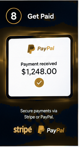 Get paid with Stripe or PayPal